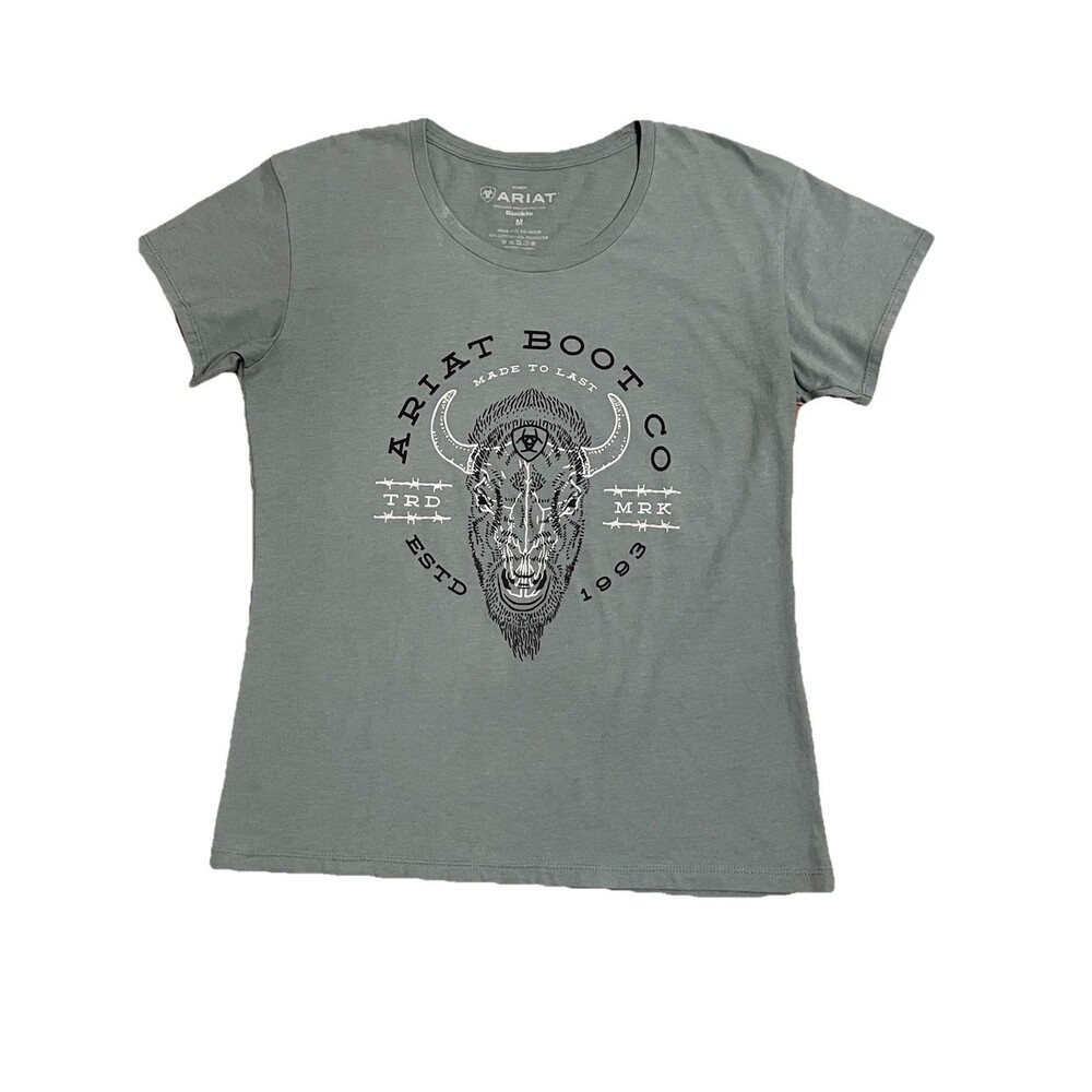 Ariat Boots Co. Women’s Casual T-shirt Western Cow girl Green Size Medium
